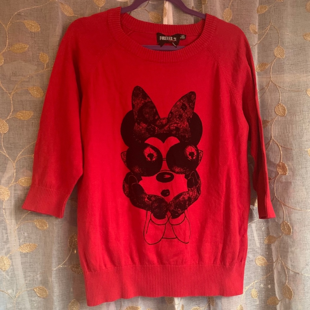 Minnie Mouse Forever 21 Knit Pullover